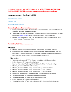 October 31st Newsletter - Indian Ridge Elementary