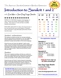 Introduction to Sanskrit 1 and 2
