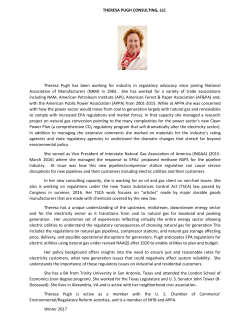 THERESA PUGH CONSULTING, LLC Theresa Pugh has been