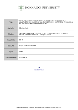 THE TRUNCUS ARTERIOSUS OF AMERICAN FROGS, RANA