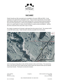 fact sheet - Chalet Verwall