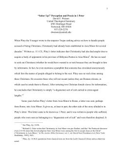 1 &ldquo;Sober Up!&rdquo; Perception and Praxis in 1 Peter David F. Watson