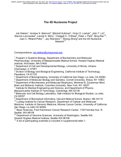 The 4D Nucleome Project