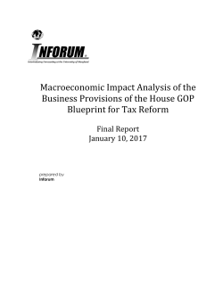 Macroeconomic Impact Analysis of the Business Provisions of the