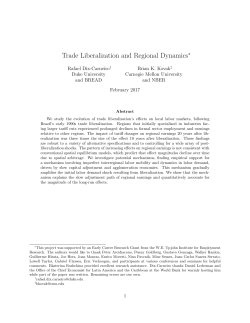 Trade Liberalization and Regional Dynamics