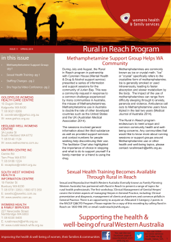 Issue 11 - Spring 2014 - 500kb - WHFS Rural In Reach