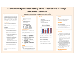 An exploration of presentation modality effects on derived word