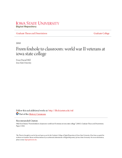 From foxhole to classroom - Iowa State University Digital Repository