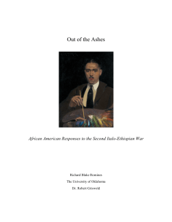 Out of the Ashes: African American Responses to the