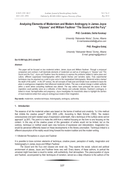 Analyzing Elements of Modernism and Modern Androgyny in James