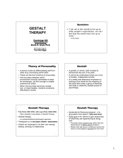 gestalt therapy