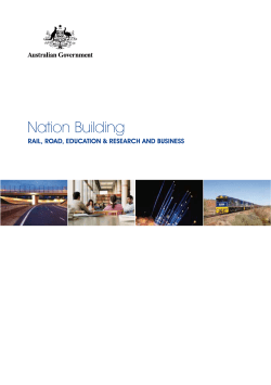 Nation Building - Department of Infrastructure and Regional