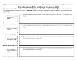 Flat and Round Characters Graphic Organizer