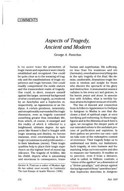 Aspects of Tragedy, Ancient and Modern