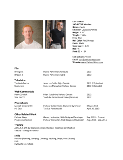 Stunts Resume - Parkour Ways