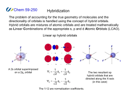 Chem 59-250 Hybridization
