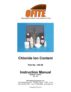 144-40 - Chloride Ion Test Kit