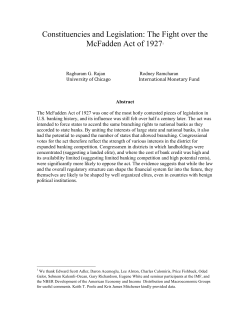 Constituencies and Legislation