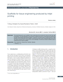 Scaffolds for tissue engineering produced by inkjet printing