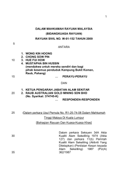 1 dalam mahkamah rayuan malaysia (bidangkuasa