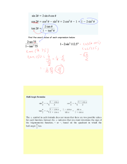 Find the exact value of each expression below
