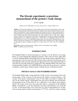 The Qweak experiment: a precision measurement of