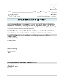 Industrialization Spreads