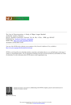 The Cost of Discrimination: A Study of Major League Baseball