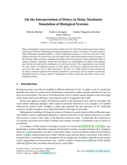 On the Interpretation of Delays in Delay Stochastic Simulation
