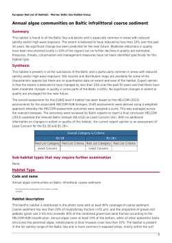 Annual algae communities on Baltic infralittoral coarse sediment