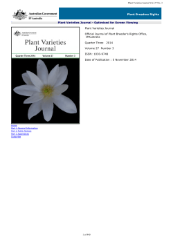 Plant Variety Journal