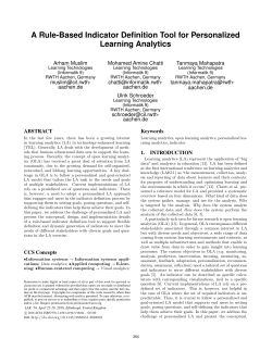 A Rule-Based Indicator Definition Tool for Personalized Learning