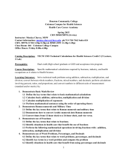 2015 Spring TECM1303ChavezSyllabus - Copy