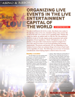 organizing live events in the live entertainment capital of the world