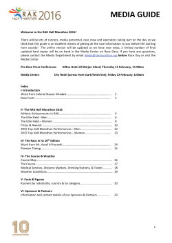media guide - RAK Half Marathon