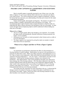 FIGURES AND CAPTIONS IN LAB REPORTS AND SCIENTIFIC