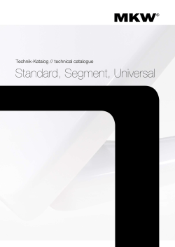 Technical catalogue STANDARD, SEGMENT