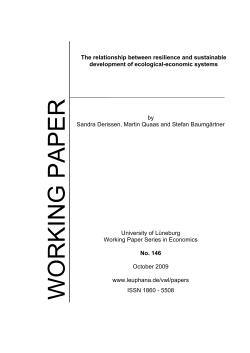 The relationship between resilience and sustainable development of