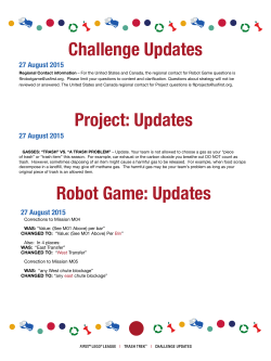 Updates - FIRST LEGO League