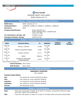MATERIAL SAFETY DATA SHEET Buffer Solution pH 7