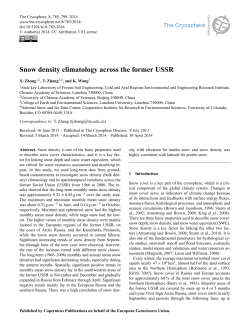 Snow density climatology across the former USSR