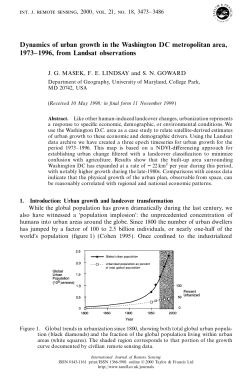 Dynamics of urban growth in the Washington DC metropolitan area