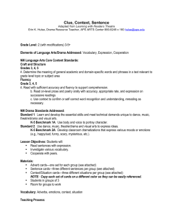 Clue, Context, Sentence - Albuquerque Public Schools