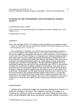 FLEXURE OF THE LITHOSPHERE AND CONTINENTAL MARGIN