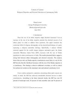 Contexts of Tyranny: Religious Majorities and Electoral Outcomes in