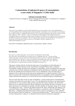 Connotations of ephemeral spaces of consumption