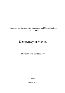 Democracy in Mexico - Fundación para las Relaciones