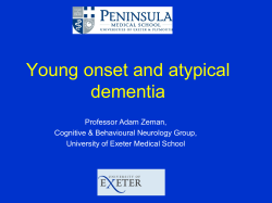 Young onset and atypical dementia