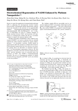 Electrochemical Regeneration of NADH Enhanced by Platinum