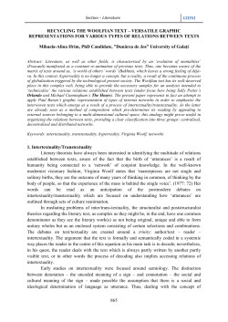 GIDNI 865 RECYCLING THE WOOLFIAN TEXT &ndash; VERSATILE